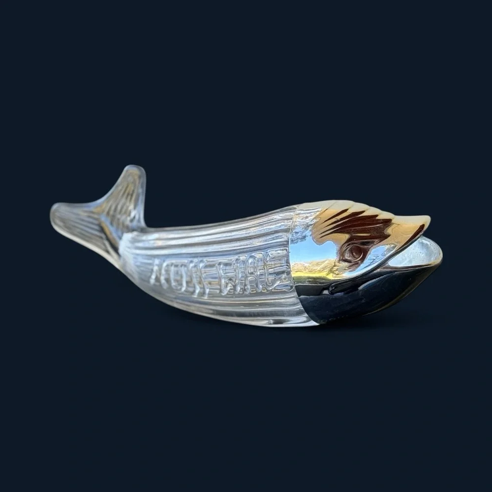 Vintage Nuss Wal Glass Nut Whale Dispenser Mid-Century Modern FLAWLESS